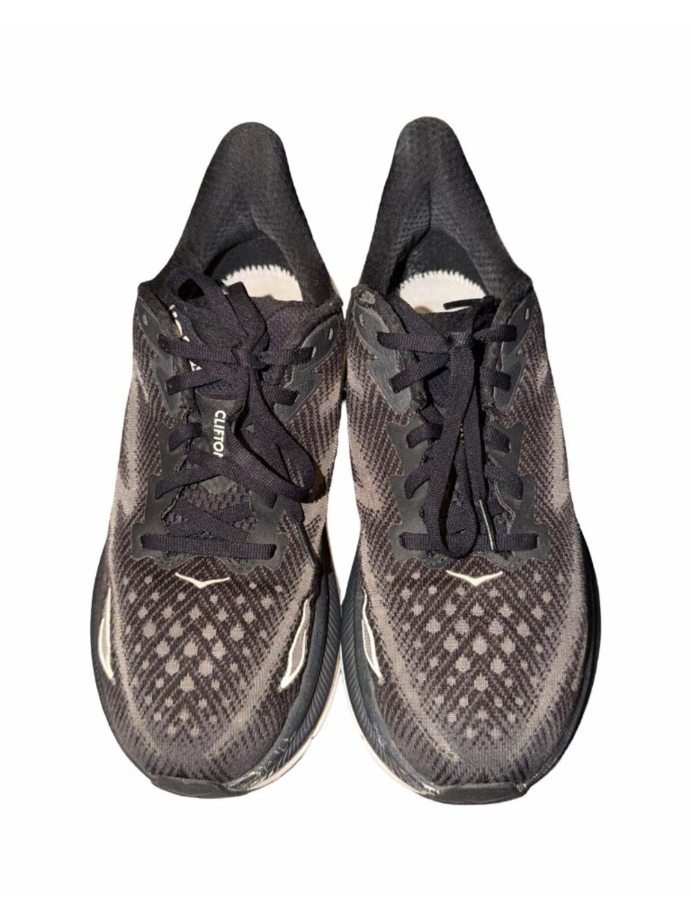 Hoka Clifton 9 Men’s Black/White Size 8B Running Shoes Athletic Sneakers Workout